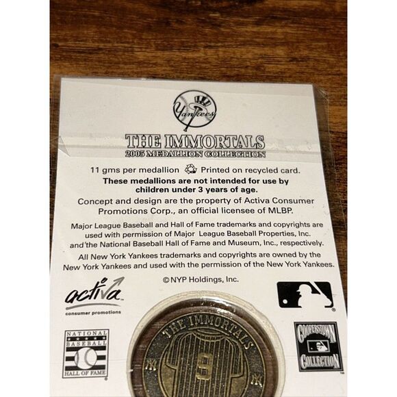 Graig Nettles 2005 New York Yankees NY Post Medallion Coin The Immortals NEW - Picture 5 of 7